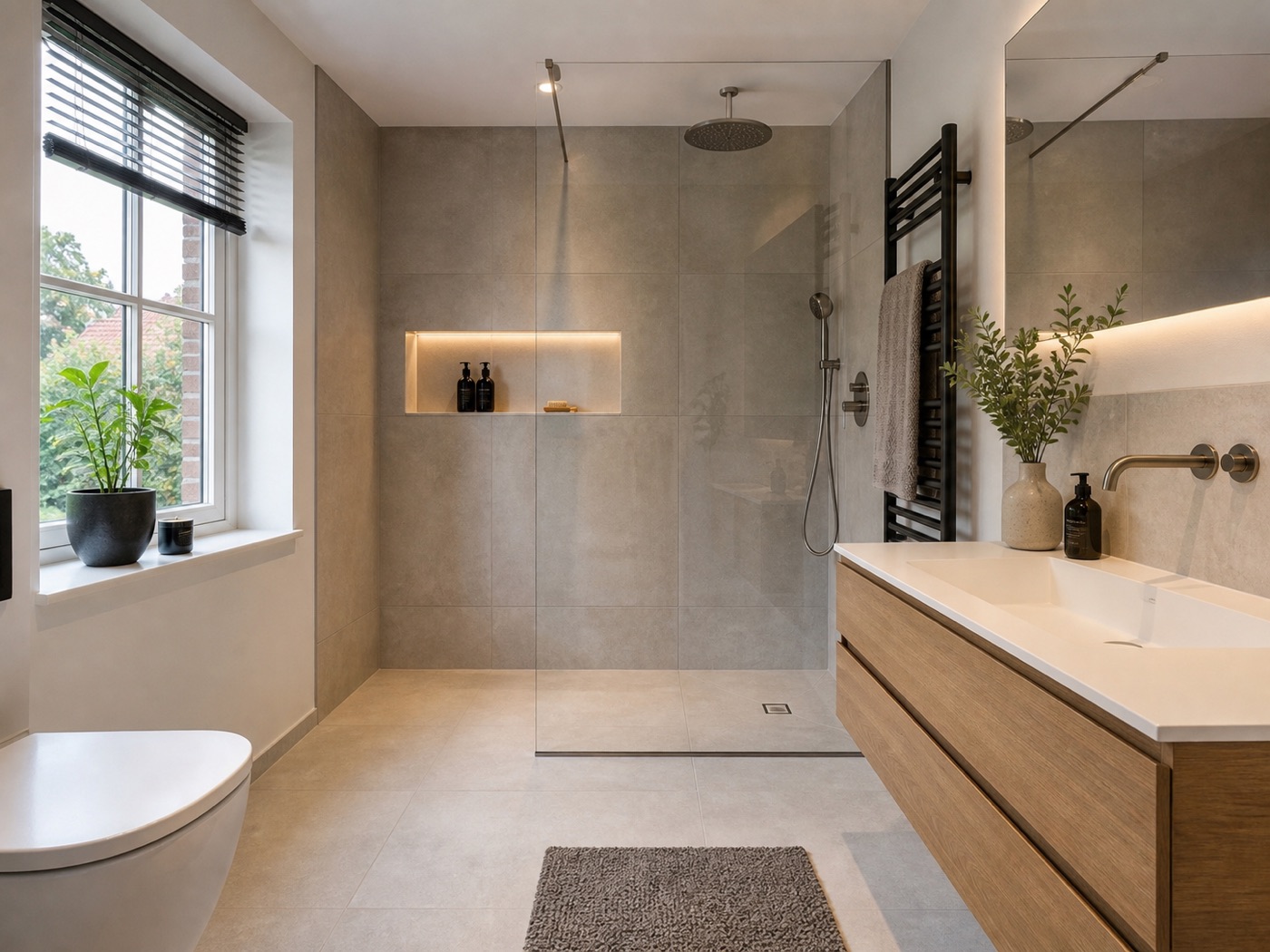 Badkamer volledig vernieuwd